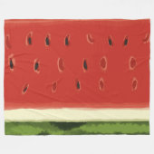 Heldere Rode Waterverf Watermeloen Fleece Deken (Voorkant (Horizontaal))