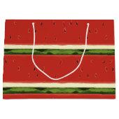 Heldere Rode Waterverf Watermeloen Gift Bag Groot Cadeauzakje (Voorkant)
