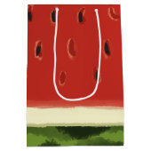 Heldere Rode Waterverf Watermeloen Gift Bag Medium Cadeauzakje (Achterkant)