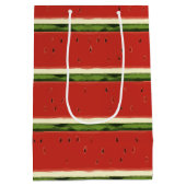 Heldere Rode Waterverf Watermeloen Gift Bag Medium Cadeauzakje (Achterkant)
