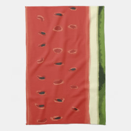 Heldere Rode Waterverf Watermeloen Keuken Handdoek