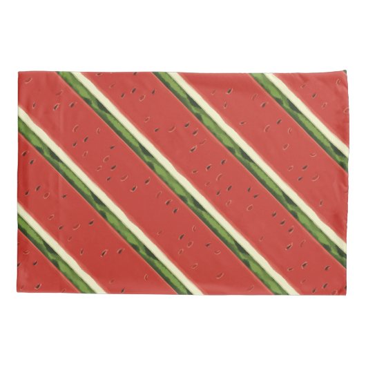 Heldere Rode Waterverf Watermeloen Kussensloop (Achterkant)