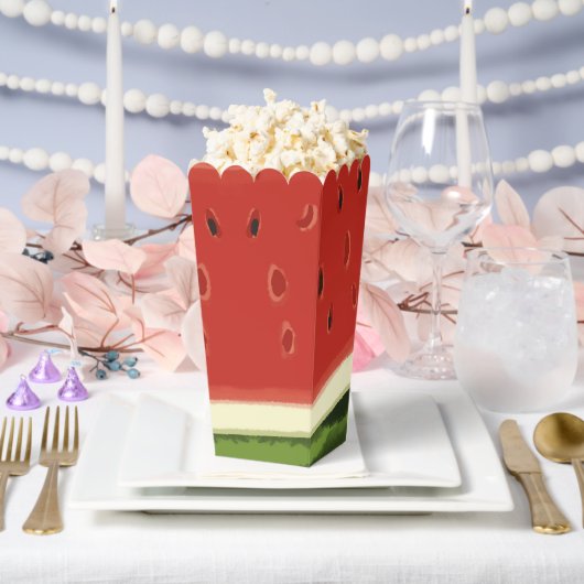 Heldere Rode Waterverf Watermeloen Popcorn Favorie Bedankdoosjes (Huwelijk)