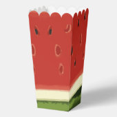 Heldere Rode Waterverf Watermeloen Popcorn Favorie Bedankdoosjes (Voorkant)