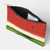 Heldere Rode Waterverf Watermeloen Print Cut Naaiz Etui (Open)