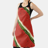 Heldere Rode Waterverf Watermeloen Print Schort (Insitu)