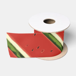 Heldere Rode Waterverf Watermeloen Ribbon Satijnen Lint