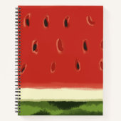 Heldere Rode Waterverf Watermeloen Spiral Notitieb Notitieboek (Voorkant)