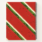 Heldere Rode Waterverf Watermeloen Spiral Notitieb Notitieboek (Achterkant)
