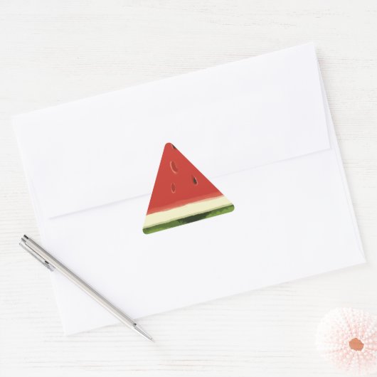 Heldere Rode Waterverf Watermeloen Sticker (Envelop)