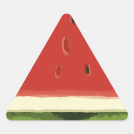 Heldere Rode Waterverf Watermeloen Sticker