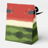 Heldere Rode Waterverf Watermeloen Tent Favoriet B Bedankdoosjes (Achterkant)