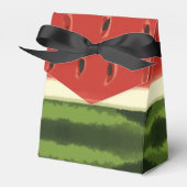 Heldere Rode Waterverf Watermeloen Tent Favoriet B Bedankdoosjes (Voorkant Zijde)