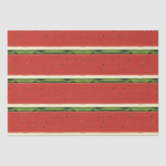 Heldere rode Waterverf Watermeloen Tissue Paper Tissuepapier (Voorkant)