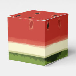 Heldere Rode Waterverf Watermeloen Vierkant Favori Bedankdoosjes