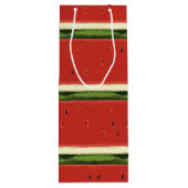 Heldere Rode Waterverf Watermeloen Wijn Gift Bag Cadeautas (Achterkant)