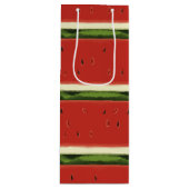 Heldere Rode Waterverf Watermeloen Wijn Gift Bag Cadeautas (Voorkant)