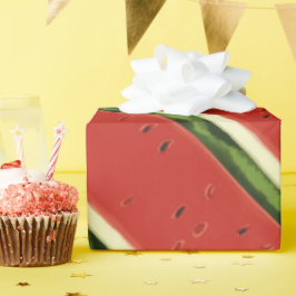 Heldere rode Waterverf Watermeloen Wrapping Paper Cadeaupapier