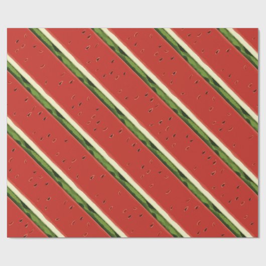 Heldere rode Waterverf Watermeloen Wrapping Paper Cadeaupapier (Vlak)