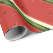Heldere rode Waterverf Watermeloen Wrapping Paper Cadeaupapier (Rol Hoek)