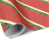 Heldere rode Waterverf Watermeloen Wrapping Paper Cadeaupapier (Rol Hoek)