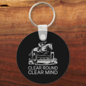 Heldere Ronde Heldere Geest Equestrian Sleutelhanger (Voorkant)