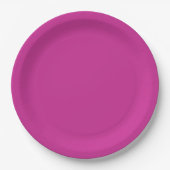Heldere Royal Fuchsia Solid Color Papieren Bordje (Voorkant)