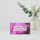 Heldere Roze Azalea Foto met Waterdruppels Visitekaartje (Staand voorkant)