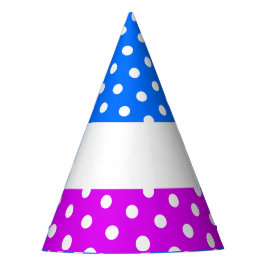 Heldere  Roze Blauw Witte Polka Dotted Stripes Feesthoedjes