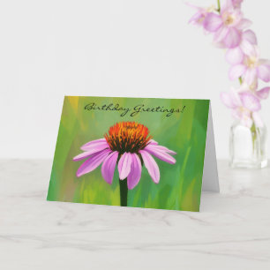 Heldere Roze Bloeiende Daisy Flower Verjaardag Kaa Kaart