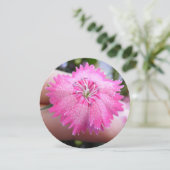 Heldere roze bloem met vlekken kaart (Staand voorkant)