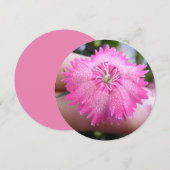 Heldere roze bloem met vlekken kaart (Voorkant / Achterkant)