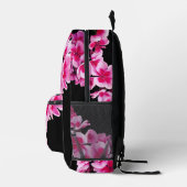 Heldere roze bloemen bedrukte rugzak (Rechts)