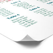 Heldere Roze Bloemen Trouwstoel Grafiek Poster (Hoek)