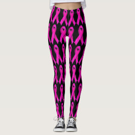 Heldere Roze Bogen 4 Borstkanker Awareness Support Leggings