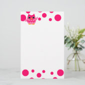 Heldere roze boomkorren briefpapier (Staand voorkant)