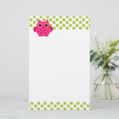 Heldere roze boomkorren briefpapier (Staand voorkant)