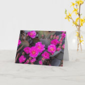 Heldere roze cactus bloem | Denken aan je gewoonte Kaart (Gele Bloem)