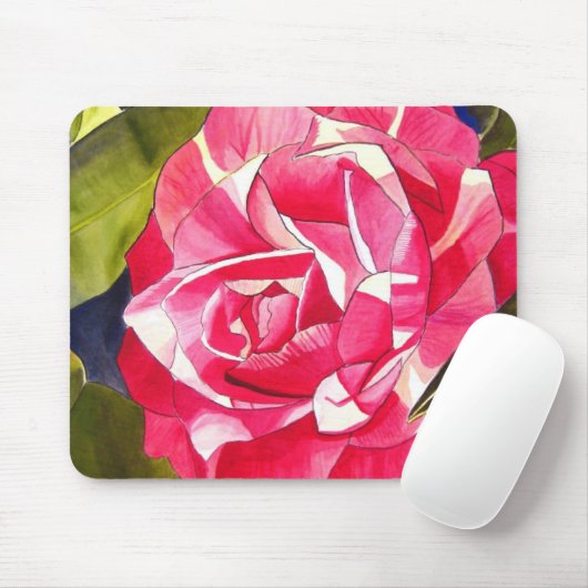 Heldere roze Camellia-bloem Muismat (Met muis)