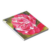 Heldere roze Camellia waterverf kunstbloem Notitieblok (Schuin)