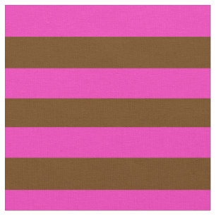 Heldere roze, coco bruine stipe, strepen stof