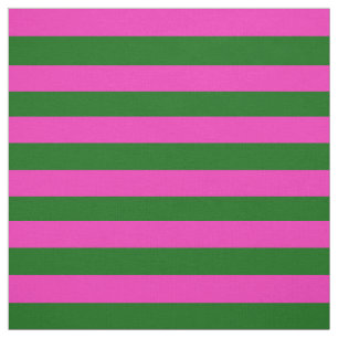 Heldere roze, eilandgroene stipe, strepen stof