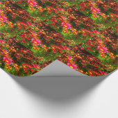 Heldere roze en gele Daisy Wilde bloemen Cadeaupapier (Hoek)