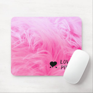 Heldere roze faux dicht muismat