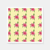 Heldere Roze Hibiscus Verjaardagsfeest servetten (Voorkant)