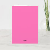 Heldere Roze Kerstman Postzegel Kerstmis Feestdagen Kaart (Achterkant)