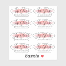 Heldere roze lipgloss labels 1,9 inch breed