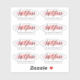 Heldere roze lipgloss labels 1,9 inch breed