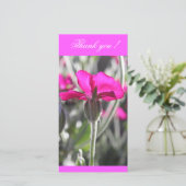 Heldere roze mosterd Miller ventilator Bedankkaart (Staand voorkant)