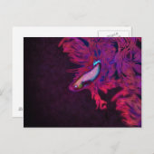 Heldere roze, Paarse en blauwe betavis Briefkaart (Voorkant / Achterkant)